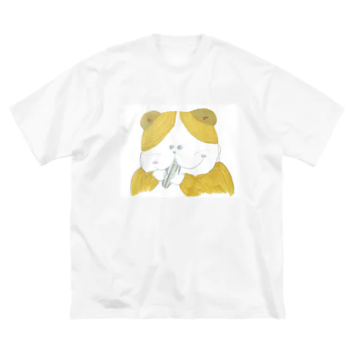 食いしん坊ハム「ラブリちゃん」 루즈핏 티셔츠