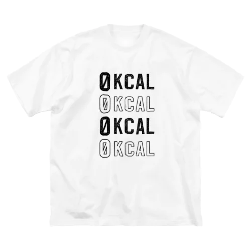 0kcal×4 - black ビッグシルエットTシャツ