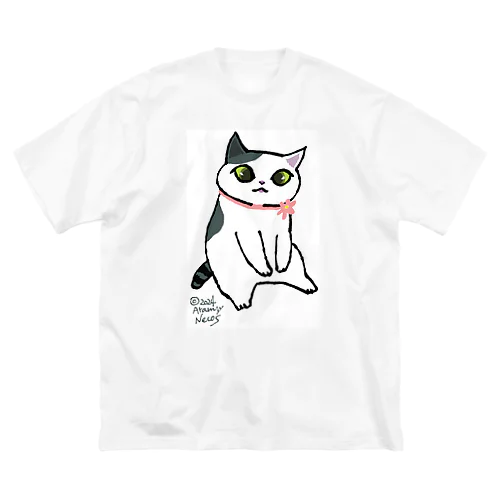 白黒ぶちちゃん ビッグシルエットTシャツ