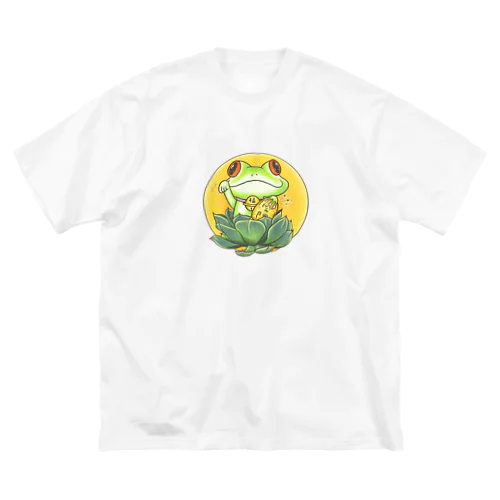 招きカエルちゃん🎵 ビッグシルエットTシャツ