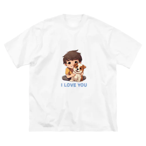 I LOVE YOU(Dog&Boy) (39) ビッグシルエットTシャツ