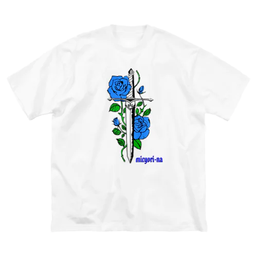 micyorina logo 『Blue』 ビッグシルエットTシャツ