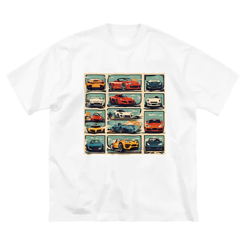 煌めく車たち ビッグシルエットTシャツ