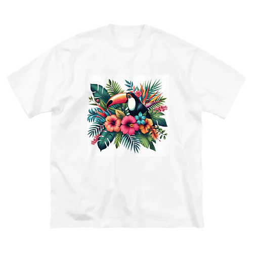 夏Tシャツ🌺花柄🌺ボタニカルアイテム ビッグシルエットTシャツ
