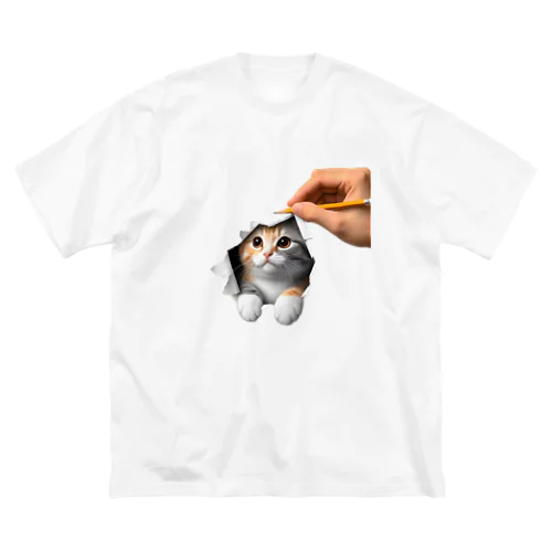 猫が出てくる Big T-Shirt