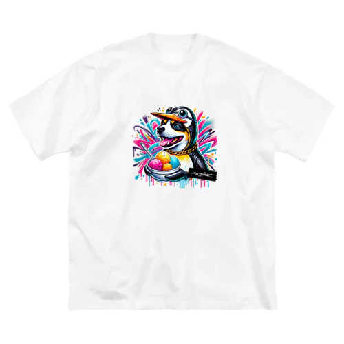 グラフティ イヌ✖️ペンギン ビッグシルエットTシャツ