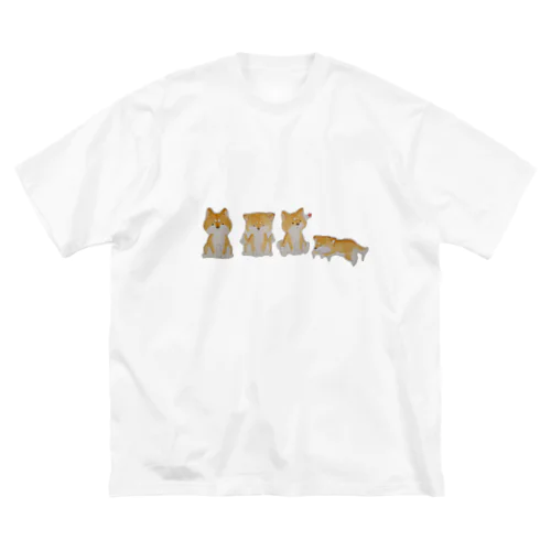 だんだん溶ける柴犬 ビッグシルエットTシャツ