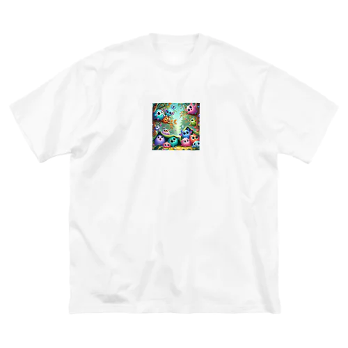 ほっこりまんまるちびモンスター Big T-Shirt