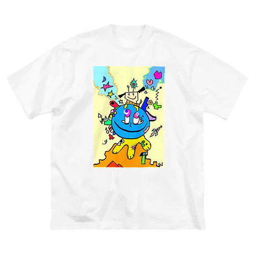 ビッグバン博士と球体君誕生を祝う2024・今此処REMIX ビッグシルエットTシャツ