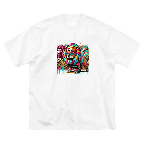 グラフティ 犬✖️ライオン Big T-Shirt