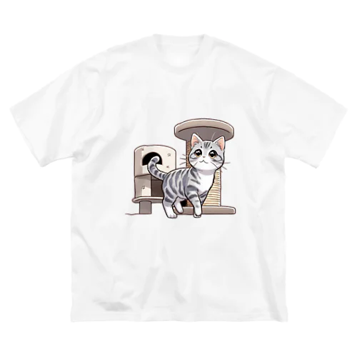 ねこタワー の 猫 Big T-Shirt