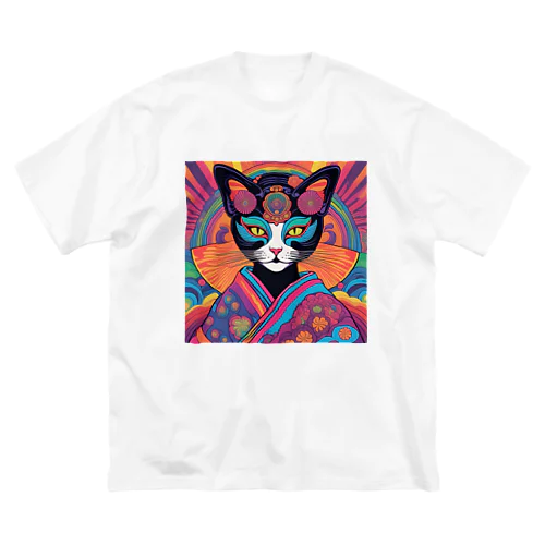 芸者　黒猫 Big T-Shirt