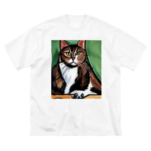 どっしりかまえる猫ちゃん Big T-Shirt