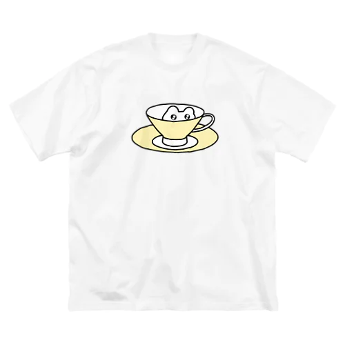 ティーカップねこちゃん　クリーミィ ビッグシルエットTシャツ