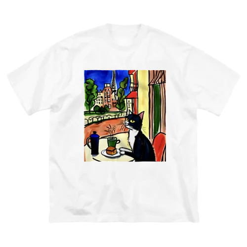 Cat in Paris . ビッグシルエットTシャツ