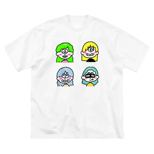 ★ポップな女の子の笑顔★① ビッグシルエットTシャツ