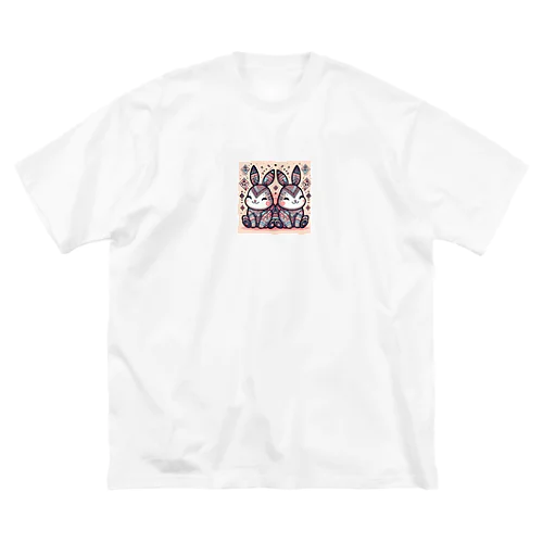 フタゴウサギB Big T-Shirt