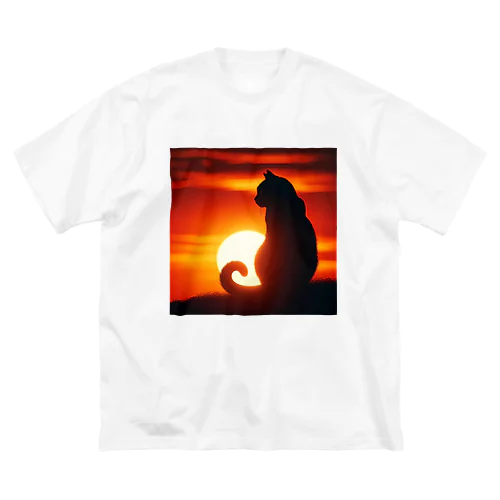 夕日と猫 Big T-Shirt