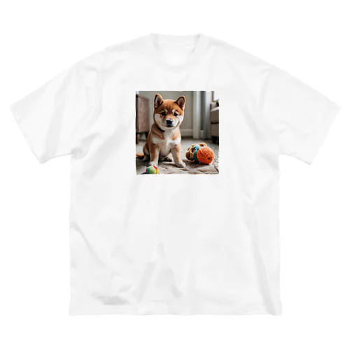 柴犬のかわいい幼子が写真の中央にいる。 Big T-Shirt