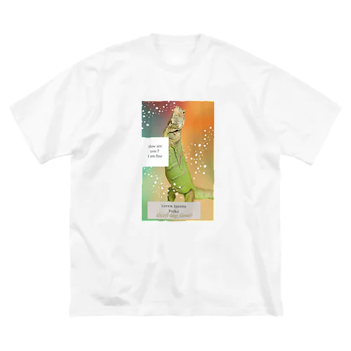 グリーンイグアナのポルカちゃんグッズ Big T-Shirt