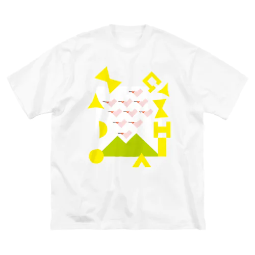 朱鷺と金山 Big T-Shirt