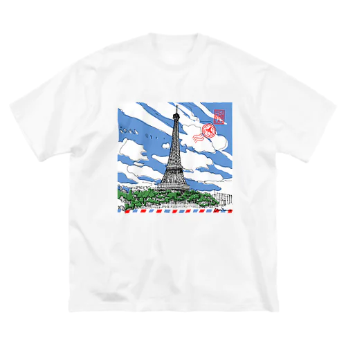 エッフェル塔の見える風景 ビッグシルエットTシャツ