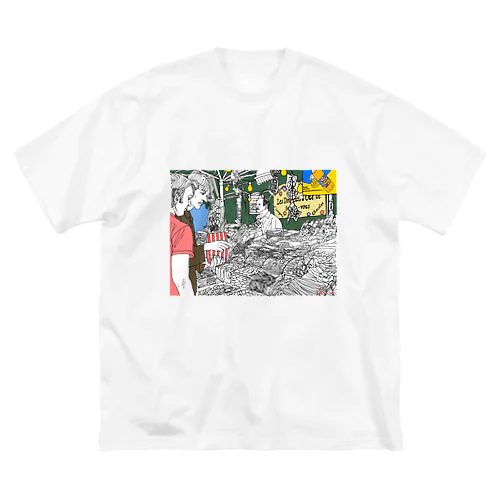 グミ売り屋台 ビッグシルエットTシャツ