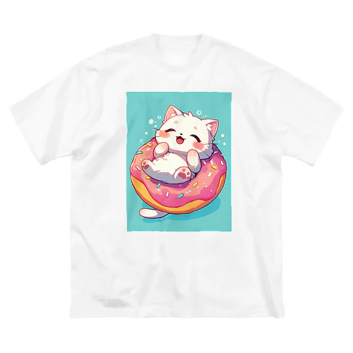 子猫ドーナツ浮輪楽む　　なでしこ1478 Big T-Shirt