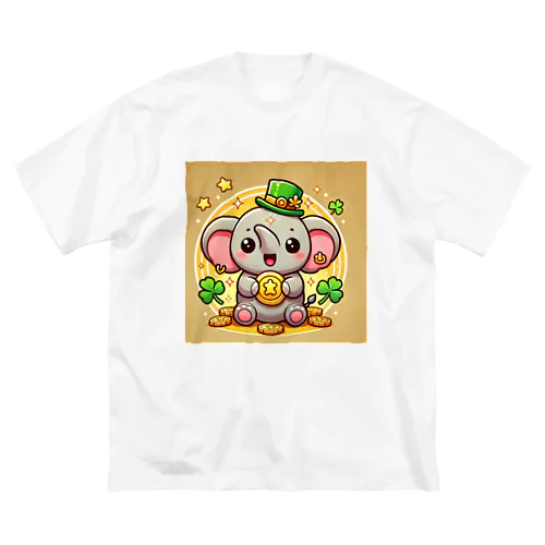 金運アップだゾウ ビッグシルエットTシャツ