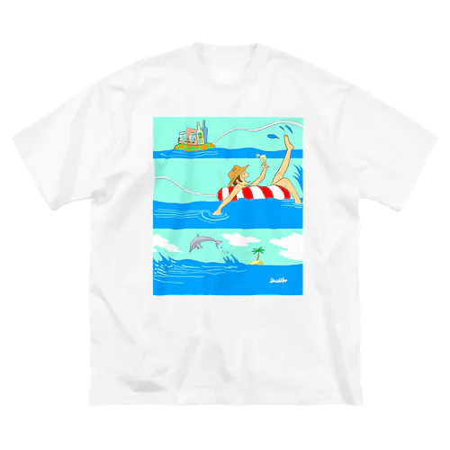 夏！今だけサマータイム ビッグシルエットTシャツ