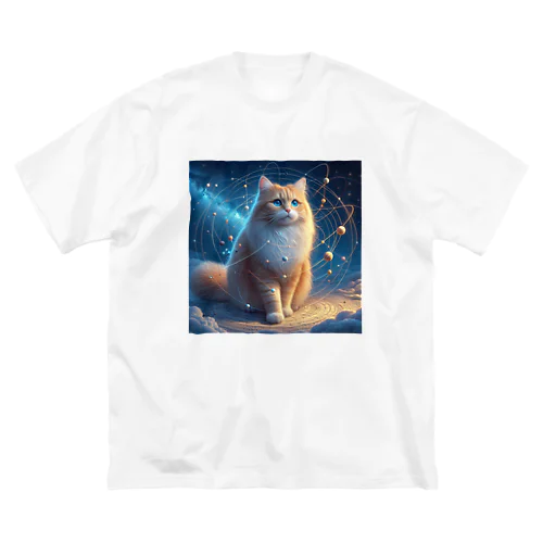 宇宙ふわふわ猫ちゃん ビッグシルエットTシャツ
