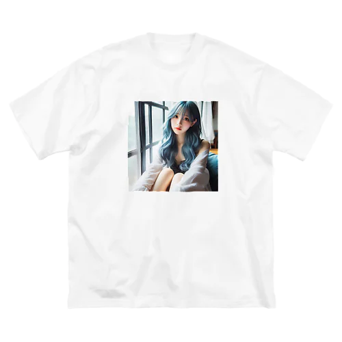 窓辺に佇む少女 ビッグシルエットTシャツ