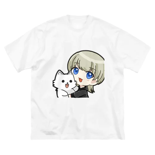 ホワイトウルフとなぎくん ビッグシルエットTシャツ