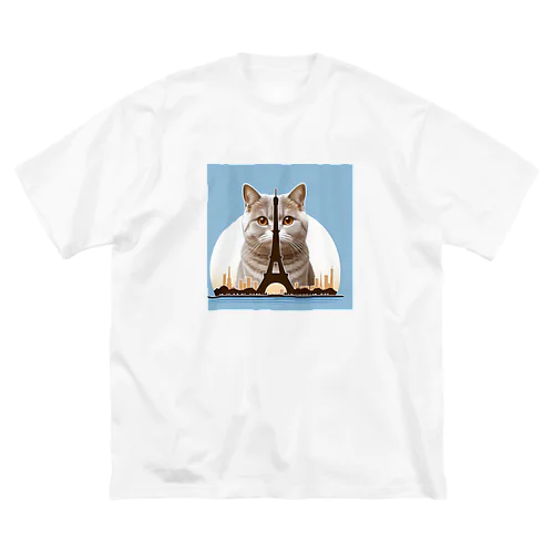 エッフェル塔に隠れた猫 Big T-Shirt