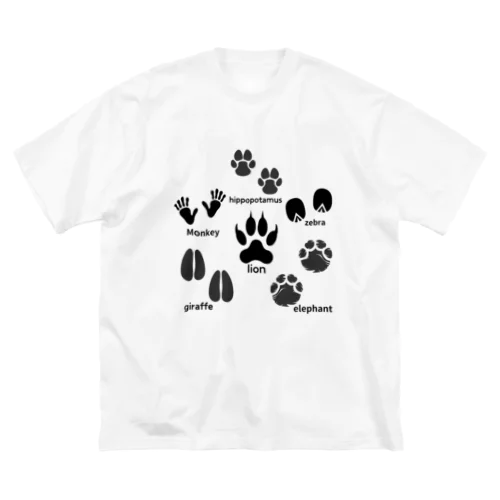 動物の足跡 ビッグシルエットTシャツ