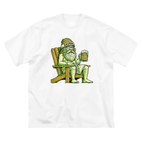 サウナとビールで最高のリフレッシュを楽しむおじいさん Big T-Shirt