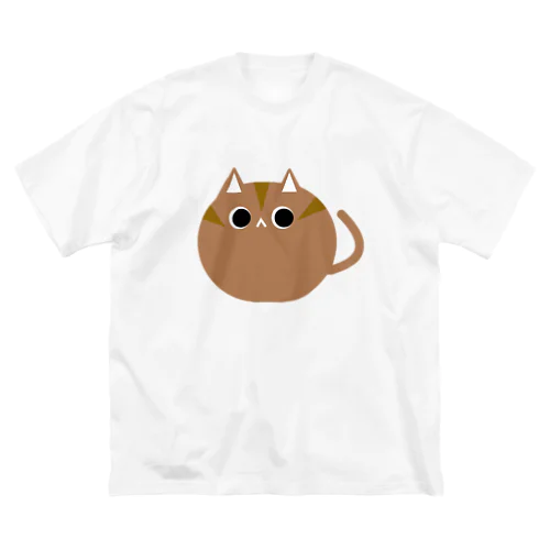 猫まんじゅう　茶トラ ビッグシルエットTシャツ