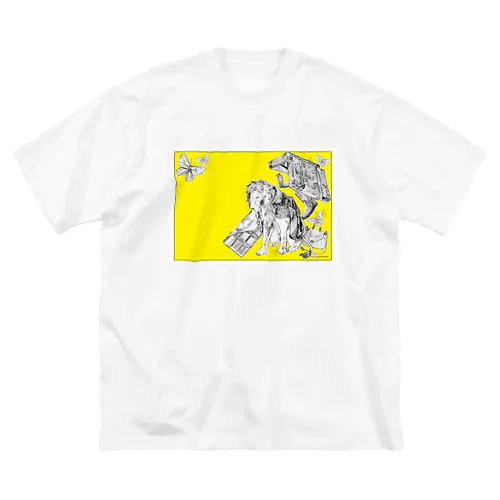 Retro Design Letter ビッグシルエットTシャツ