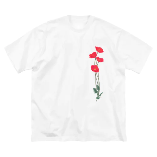 憂いに手向けるポピー ビッグシルエットTシャツ