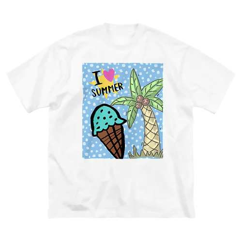 ラブサマーチョコミントを添えて ビッグシルエットTシャツ