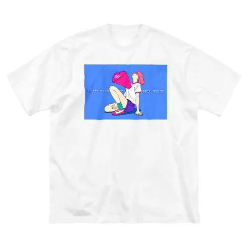 TOTEMO SUKI フロントプリント ビッグシルエットTシャツ