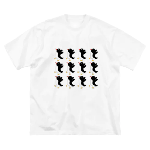 アデリーペンギンいっぱい【WAROLIER-ワロリエ】  ビッグシルエットTシャツ