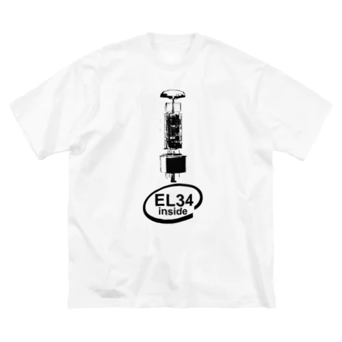 真空管EL34黒 ビッグシルエットTシャツ