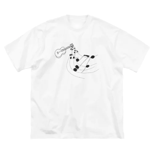 奏でるギター 線画 Big T-Shirt