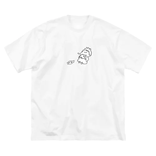 さかなしゃぶり乳児(白黒) ビッグシルエットTシャツ