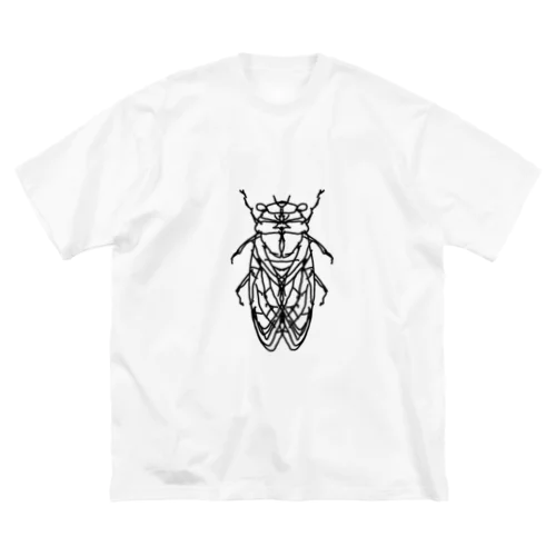 cicada☆モノトーンバージョン　(せみ)　Full of vitality　(フル　オブ　バイタリティ) ビッグシルエットTシャツ