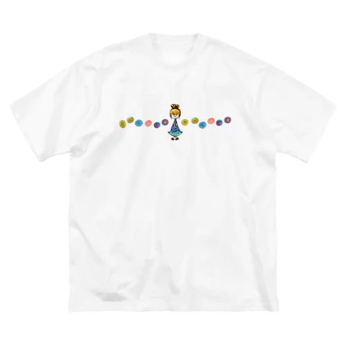 女の子 フラワー Big T-Shirt