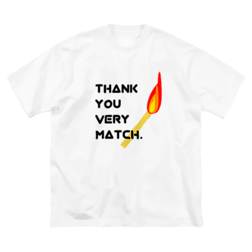 セキングアイテムver.2【THANK YOU VERY MATCH.】 ビッグシルエットTシャツ