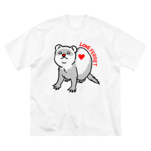 LOVE FERRET (黒線)セーブルB Big T-Shirt