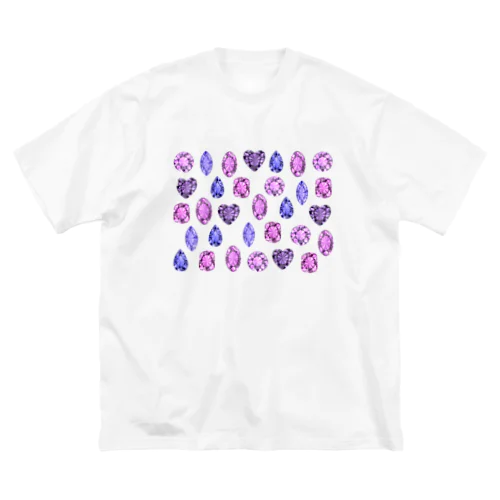 紫色の宝石 ビッグシルエットTシャツ